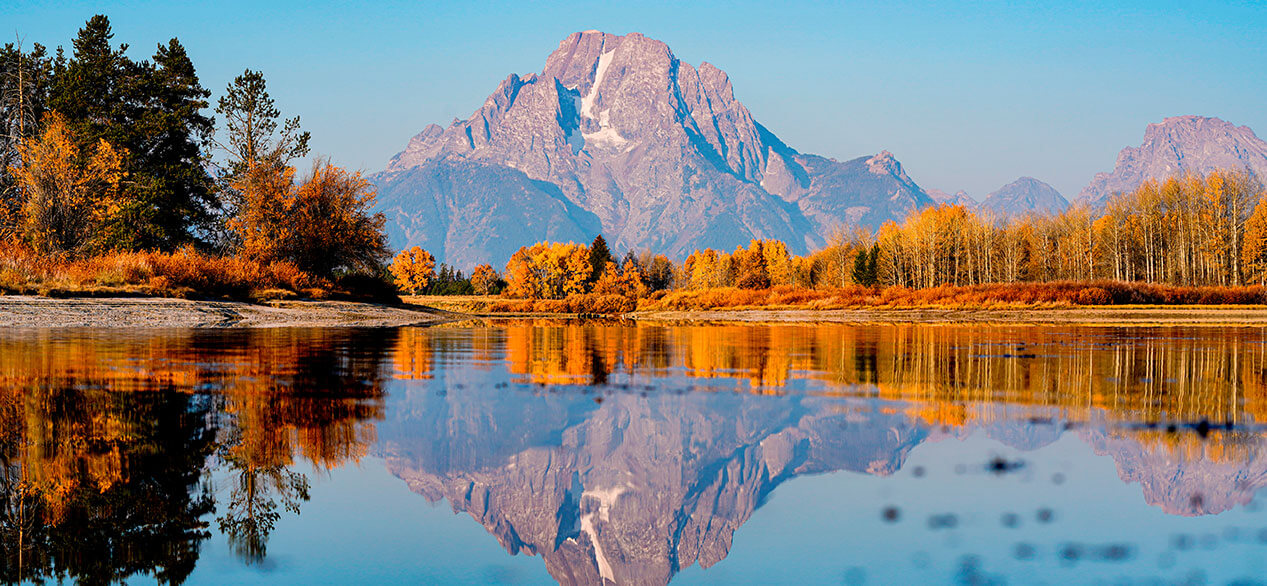 Temporada de otoño en el parque nacional Gran Teton.