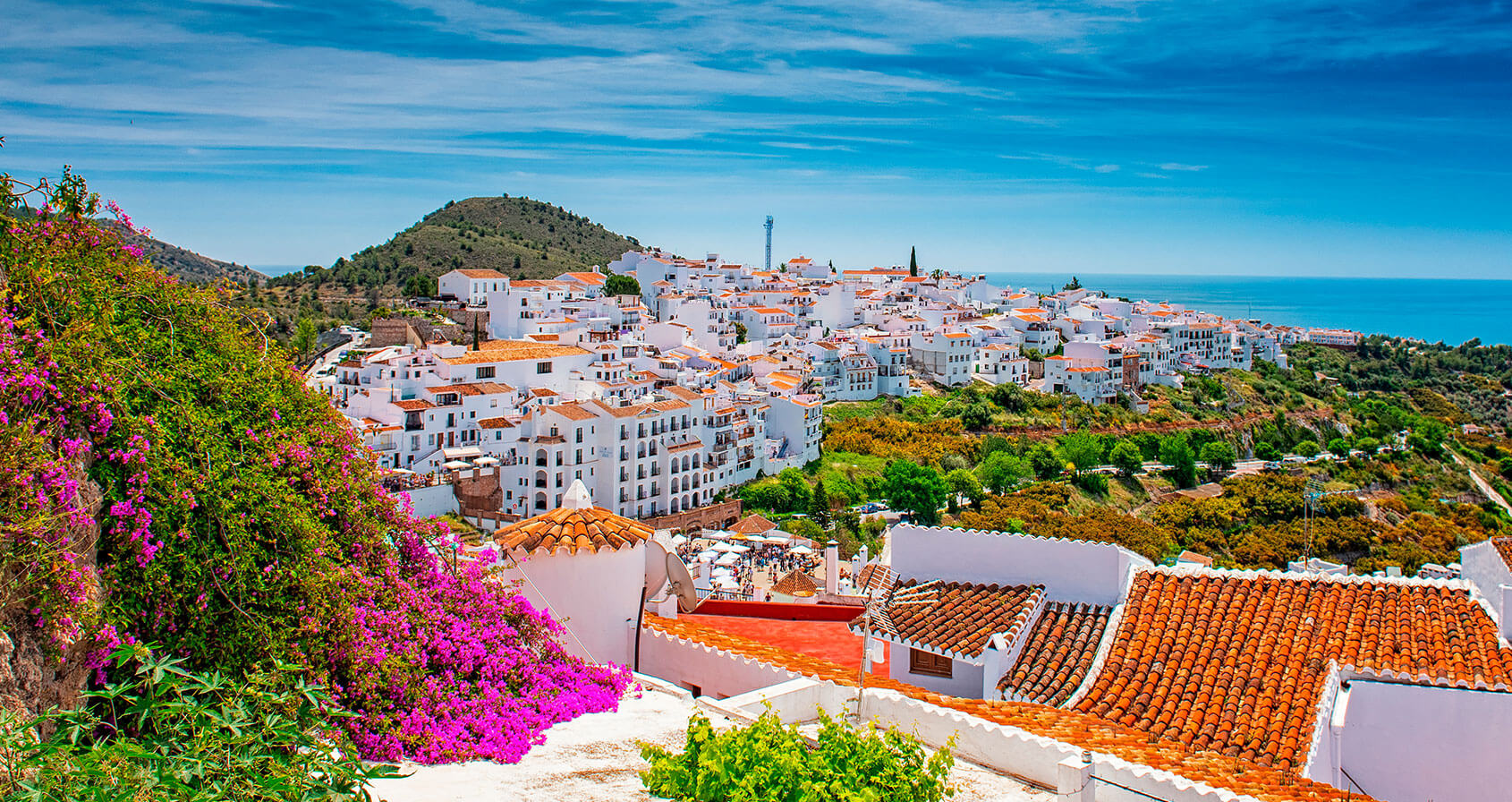 Vista sobre Frigiliana, España